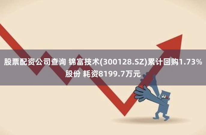 股票配资公司查询 锦富技术(300128.SZ)累计回购1.73%股份 耗资8199.7万元